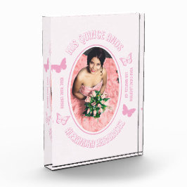 Roze Vlinders Quinceanera Fotoblokken