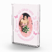 Roze Vlinders Quinceanera Fotoblokken (Rechts)