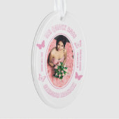 Roze Vlinders Quinceanera Ornament (voorkant)