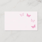 Roze Vlinders Quinceanera Plaatskaartje (Achterkant)