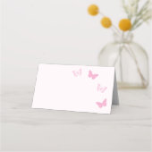 Roze Vlinders Quinceanera Plaatskaartje (Achterkant)
