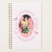Roze Vlinders Quinceanera Planner (Voorkant)