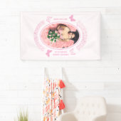 Roze Vlinders Quinceanera Spandoek (Insitu)