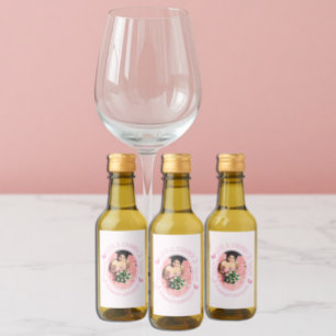 Roze Vlinders Quinceanera Wijn Etiket