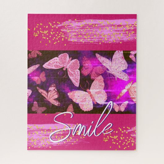  roze vlinders Stippen Abstract Legpuzzel (Verticaal)