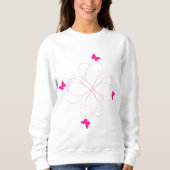 Roze Vlinders Sweatshirt (Voorkant)