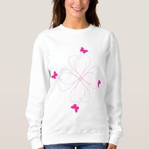 Roze Vlinders Sweatshirt