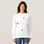Roze Vlinders Sweatshirt (Voorkant volledig)