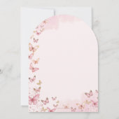 Roze Vlinders Sweet Sixteen 16 Verjaardag Arch Kaart (Achterkant)