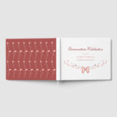 Roze Vlinders & Swirls Quinceañera Gastenboek (Volledig)