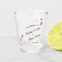 Roze Vlinders Tuin Romantisch Eenvoudig Huwelijk  