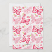 Roze Vlinders Uitnodiging (Achterkant)