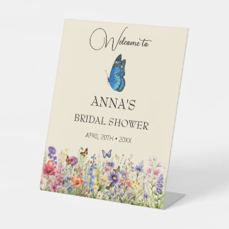 roze vlinders Vrijgezellenfeest Reclamebord Met Voetstuk