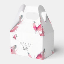 Roze Vlinders Wit Baby shower