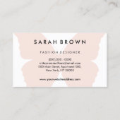 Roze vlindersilhouet visitekaartje (Achterkant)