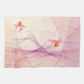 Roze vlindersluier theedoek (Horizontaal)