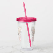 roze vlindervleugels acryl drinkbeker (Links)