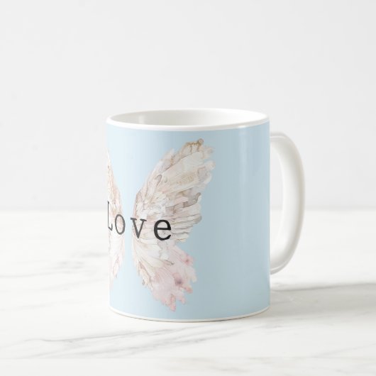  roze vlindervleugels koffiemok (Voorkant rechts)