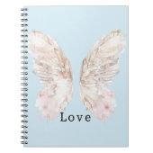  roze vlindervleugels notitieboek (Voorkant)