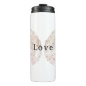  roze vlindervleugels thermosbeker (Voorkant)