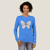 roze vlindervleugels Tri-Blend shirt (Voorkant)