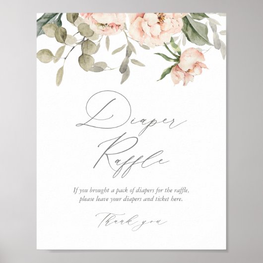 Roze vlindervlinder Baby shower luierspoeling Poster (Voorkant)