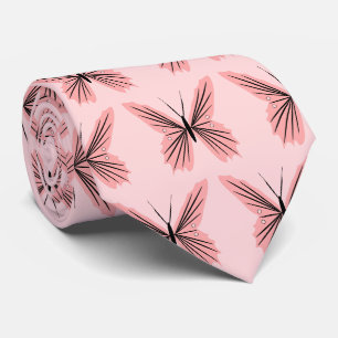 Roze vlindervormig ontwerp stropdas