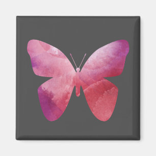Roze vlindervrijheid magneet