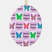 ROZE VLINDERWONDEREN GEBEUREN ONTWERP KERAMISCH ORNAMENT (Rechts)