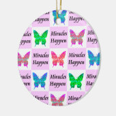 ROZE VLINDERWONDEREN GEBEUREN ONTWERP KERAMISCH ORNAMENT (Links)