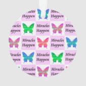 ROZE VLINDERWONDEREN GEBEUREN ONTWERP ORNAMENT (achterkant)