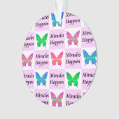 ROZE VLINDERWONDEREN GEBEUREN ONTWERP ORNAMENT (voorkant)