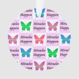 ROZE VLINDERWONDEREN GEBEUREN ONTWERP ORNAMENT
