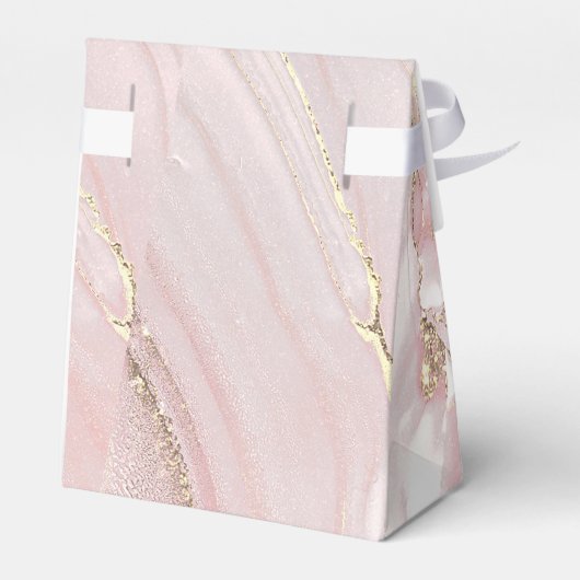 roze vloeibaar marmer Eerste Communie Bedankdoosjes (Achterkant)