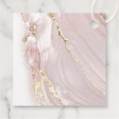 roze vloeibaar marmer Eerste Communie Bedankjes Labels (Achterkant)