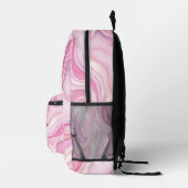 Roze Vloeibare Abstracte Ontwerp Bedrukte Rugzak (Rechts)