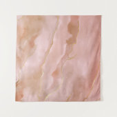 Roze Vloeibare Marmer Gouden Textuur Wandkleed (Voorkant (horizontaal))