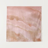 Roze Vloeibare Marmer Gouden Textuur Wandkleed (Voorkant)