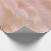 Roze vloeibare marmer textuur cadeaupapier (Hoek)