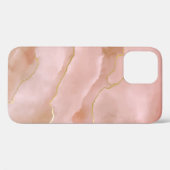 Roze vloeibare marmer textuur Case-Mate iPhone case (Achterkant (horizontaal))