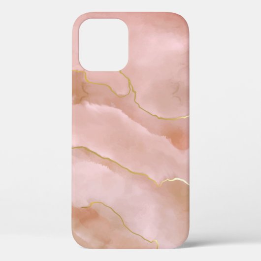 Roze vloeibare marmer textuur Case-Mate iPhone case (Achterkant)