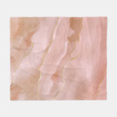 Roze vloeibare marmer textuur fleece deken (Voorkant (Horizontaal))