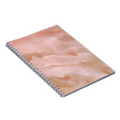 Roze vloeibare marmer textuur notitieboek (Rechterzijde)
