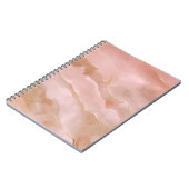 Roze vloeibare marmer textuur notitieboek (Linkerzijde)