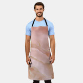 Roze vloeibare marmer textuur schort (Gedragen)