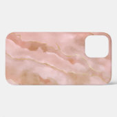 Roze Vloeibare Marmeren Gouden Textuur Case-Mate iPhone Case (Achterkant (horizontaal))