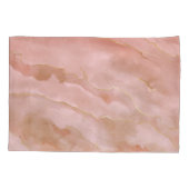 Roze Vloeibare Marmeren Gouden Textuur Kussensloop (Achterkant)