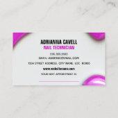 Roze vloeibare nagels afsprakenkaartje (Achterkant)