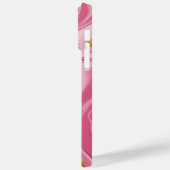 Roze vloeistof met gouden strepen Case-Mate iPhone case (Achterkant / Links)