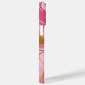 Roze vloeistof met gouden strepen Case-Mate iPhone case (Achterkant / Rechts)